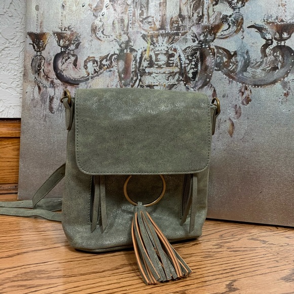 Handbags - 3 for $25 | Metallic Faux Leather Backpack Purse